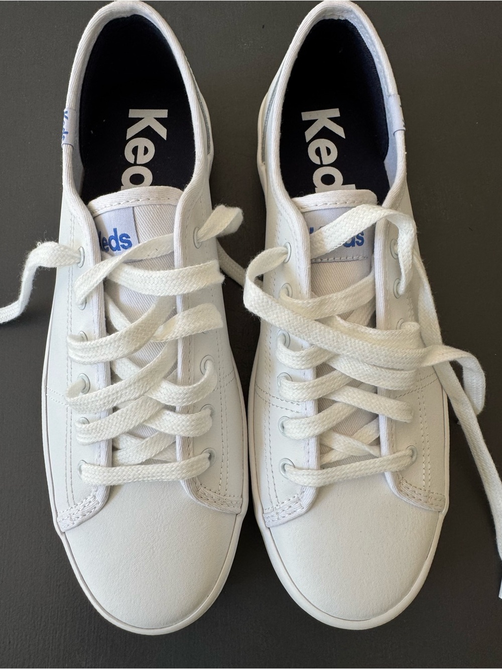 NWT Keds Kickstart Leather Sneakers White Leather Women’s Size 9